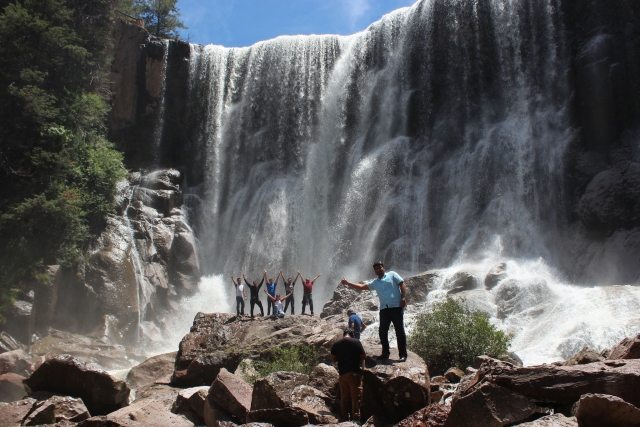 Disfrutando de las cascadas
