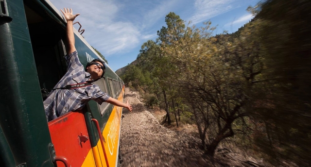 Disfrutando en el Chepe