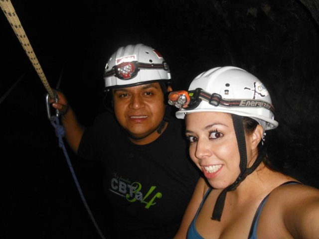 Rappel en cuevas