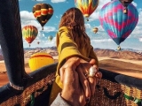 Globo para 2 y mensaje en tierra en Tequesquitengo