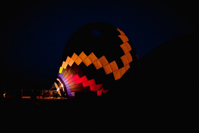 Madrugada en globo aerostático