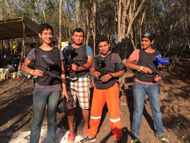 Listos para el paintball