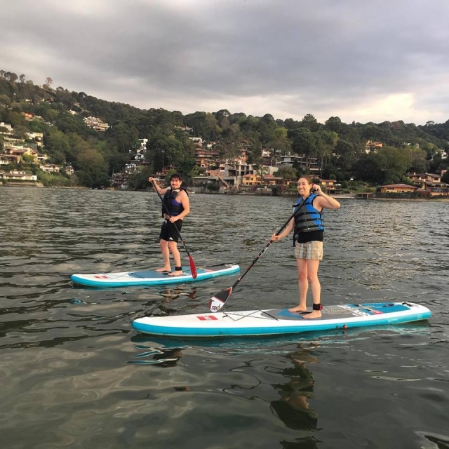 Probando el paddte surf