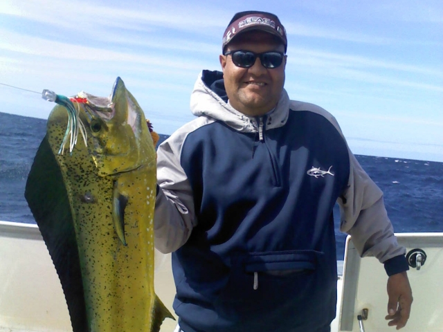 con un gran ejemplar.