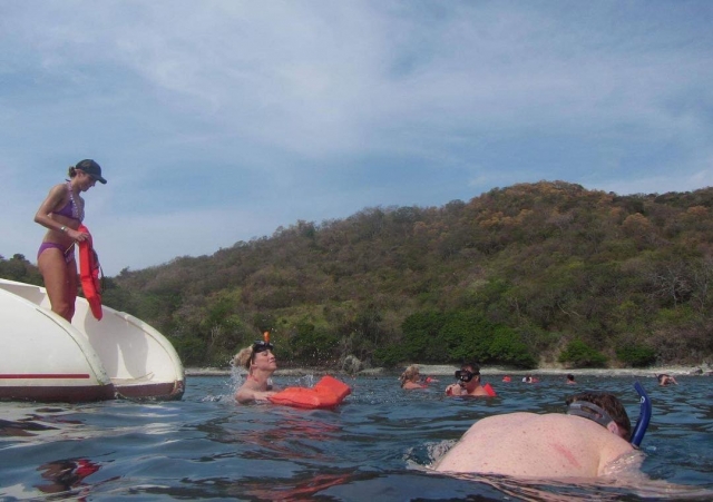 Saltando para snorkelear