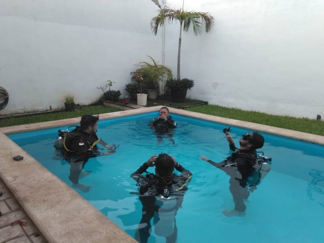 Clase de buceo en aguas confinadas Mérida