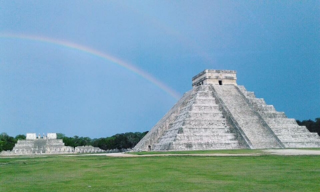 con el arcoiris