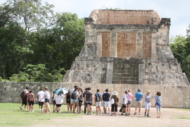 disfrutando de la visita