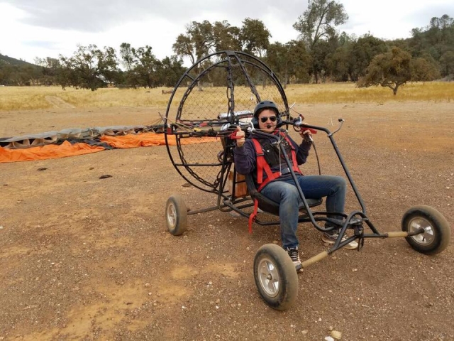 Probando el paramotor