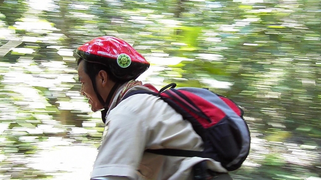 en bici