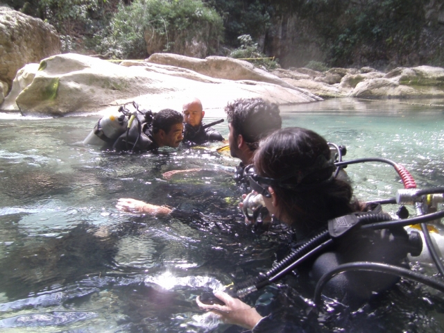 buceando en la huasteca