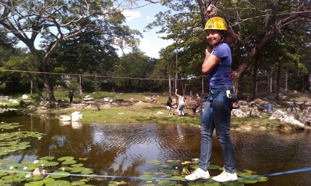 slackline en cenotes
