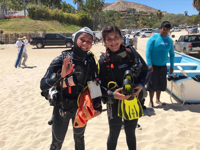 Equipo de buceadoras