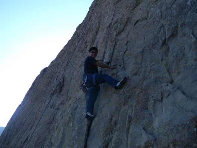 escalando en roca