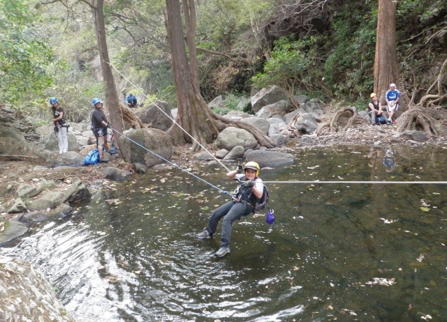 tirolesas en el cañon