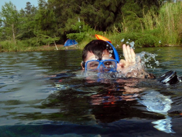 Buceo en la laguna 
