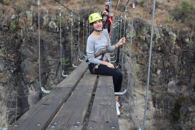 Cruzando el puente