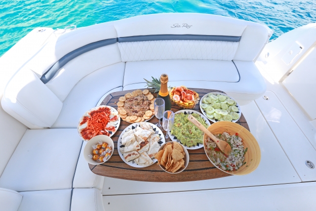 Snacks en el yate