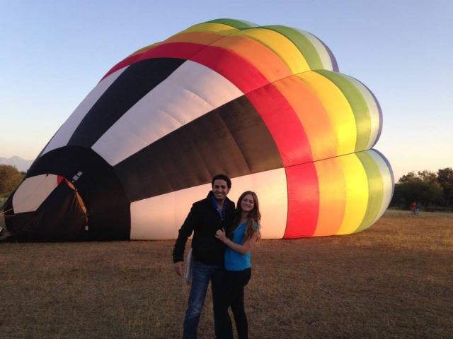 Cogiendo el vuelo en el amanecer 