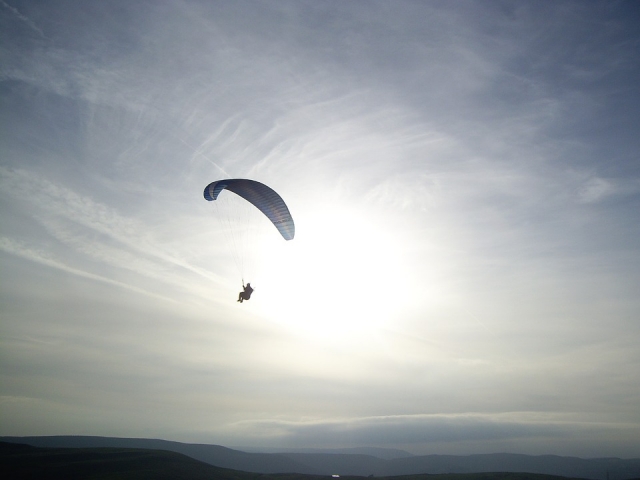 Volando en parapente