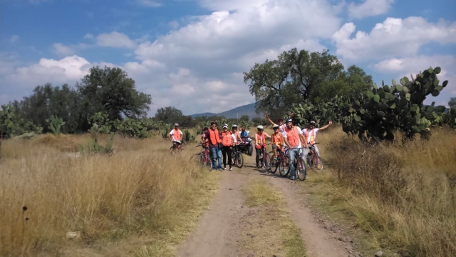 Paseo en bicicleta por Teotihuacán
