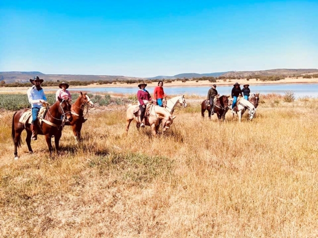 Disfrutando la cabalgata