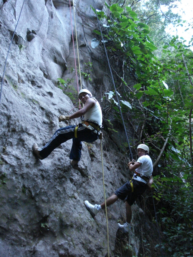 Rappel en equipo 