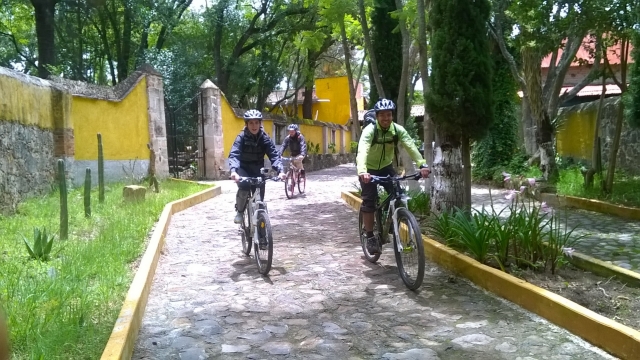 recorrido en la hacienda en bicicleta 