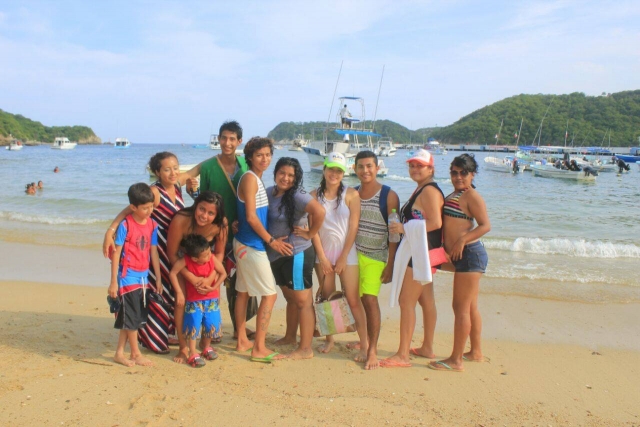 Disfrutando la playa