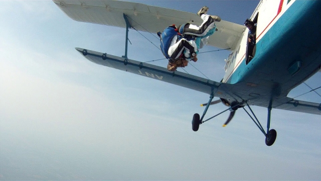 Saltando de la avioneta 