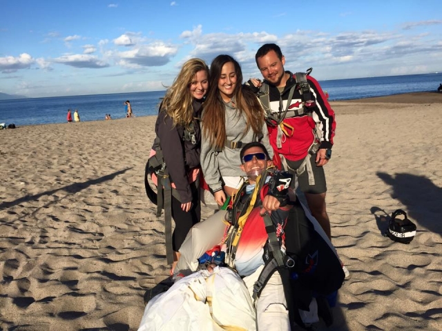 Aterrizaje en la arena 