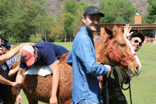 Disfrutando a los caballos