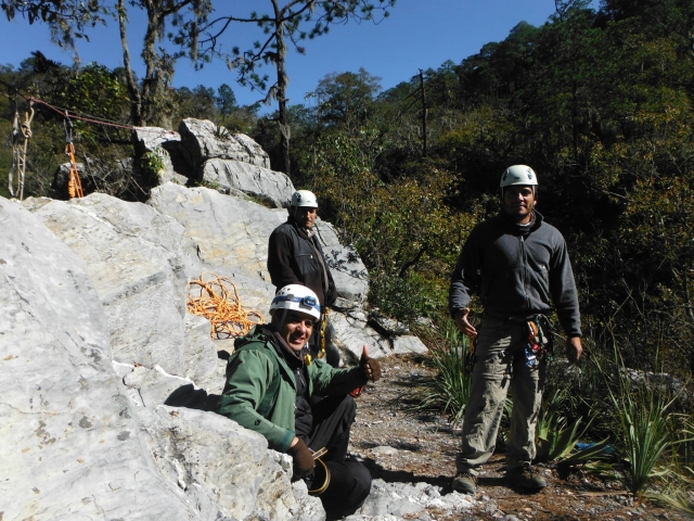 Preparando el rappel 