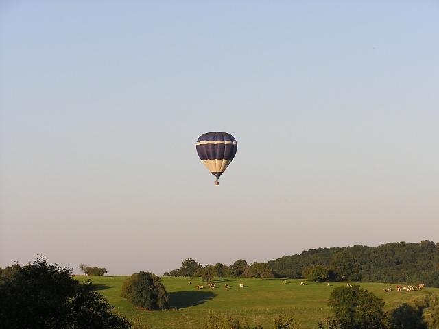 Ya descendiendo el globo