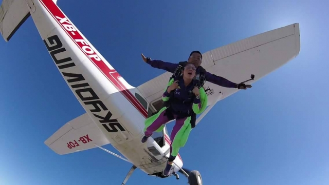 Saltando de la avioneta 