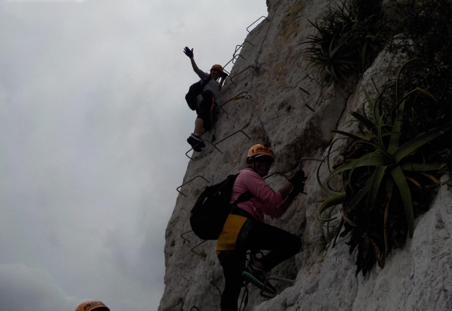 Montando las escaleras 