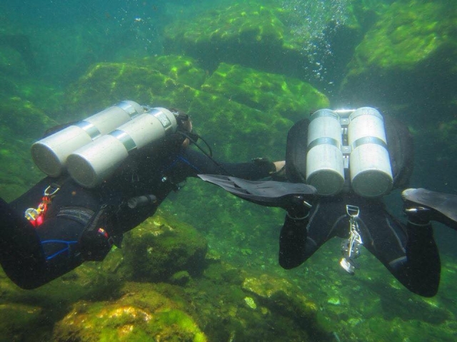 Intro to cave diver en playa del carmen