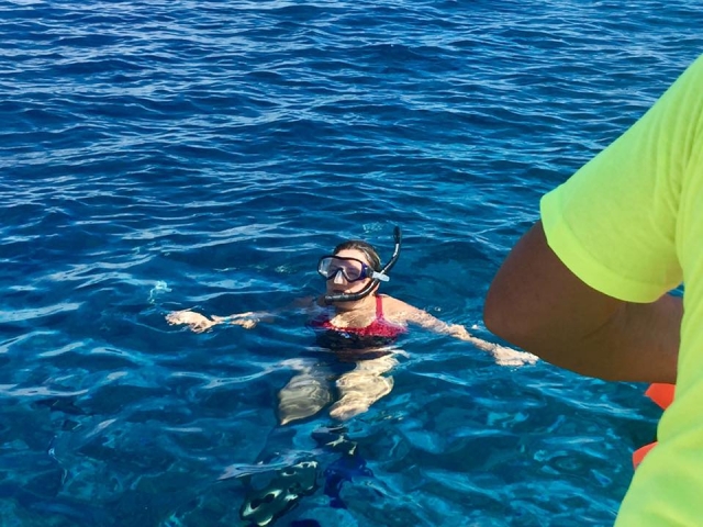 Practicando snorkel con todos