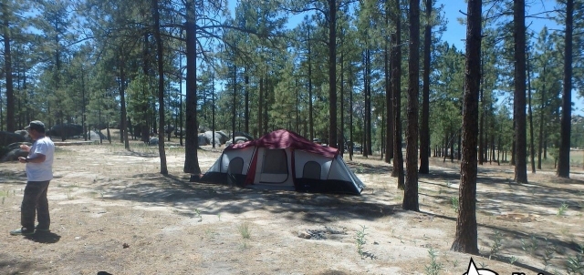 Colocando la acampada