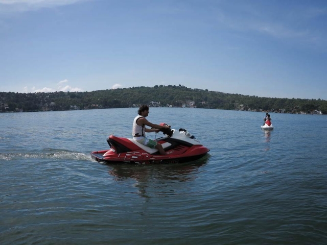 en las motos de agua
