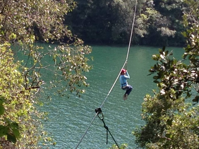 tirolina en camping