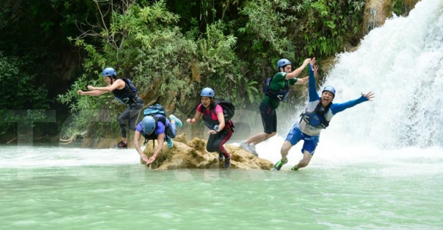 después del rafting.