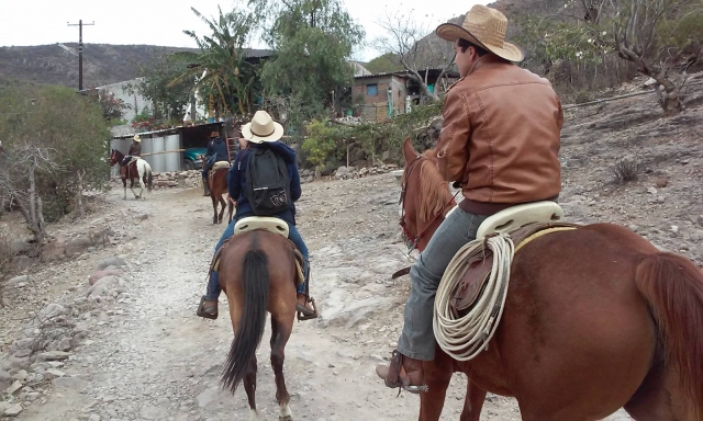 Haz el recorrido a caballo.