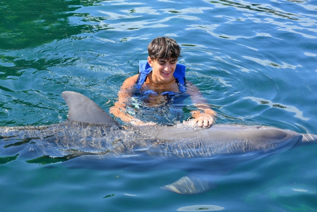 Interactuando con el mamifero