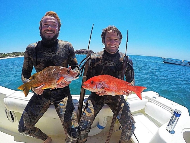 Pesca de peces pargos 