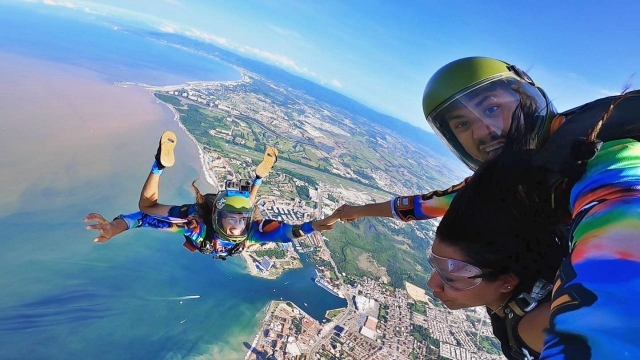 Disfrutando de la experiencia aérea