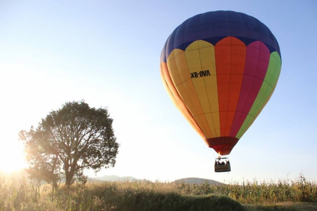 Globo en el amanecer