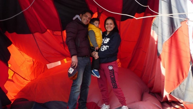 Disfrutando de un paseo en familia