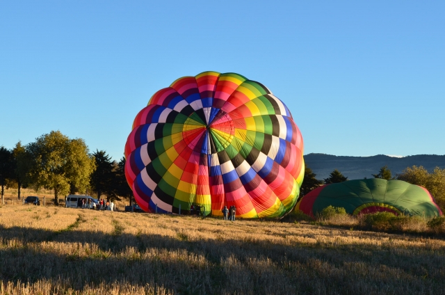 Inflada de globo en Huamantla