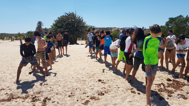 En la playa de La Paz